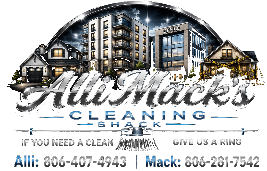 AlliMack's Cleaning Shack logo