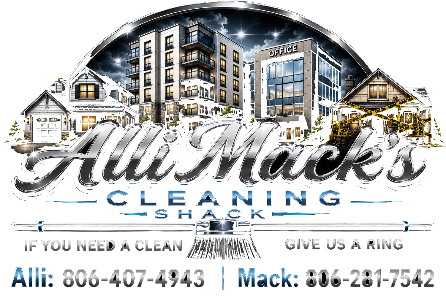 AlliMack's Cleaning Shack logo